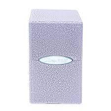 Satin Tower Deck Box Ivory Crackle